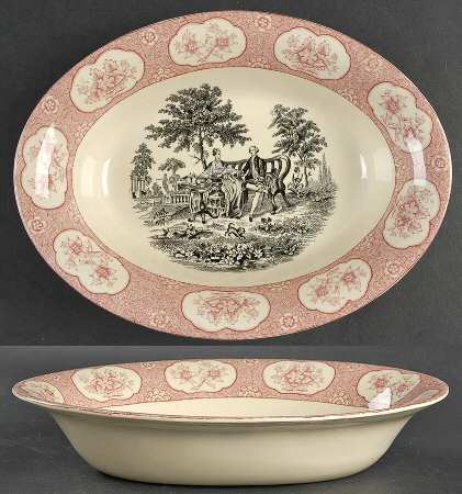 Rose Terrace 10" Oval Vegetable Bowl