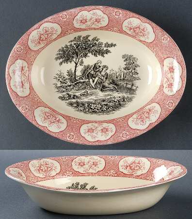 Rose Terrace 9" Oval Vegetable Bowl