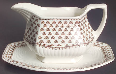 Sharon (Adams Backstamp) Gravy Boat & Underplate/Relish