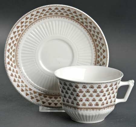 Sharon (Adams Backstamp) Flat Cup & Saucer Set