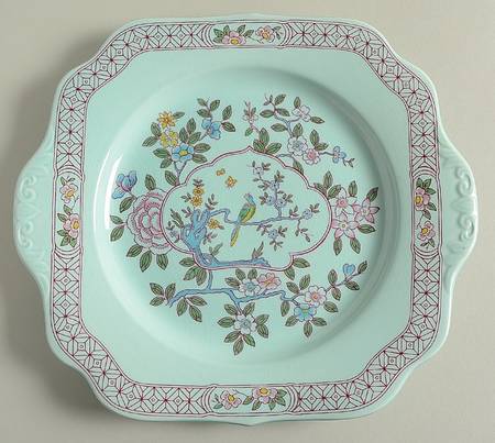 Singapore Bird (Newer Backstamp) Square Handled Cake Plate