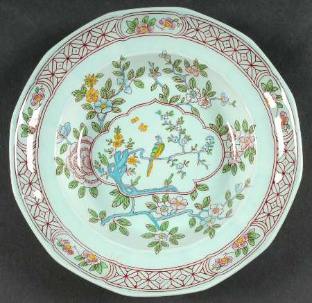 Singapore Bird (Newer Backstamp) Large Rim Soup Bowl by Adams China