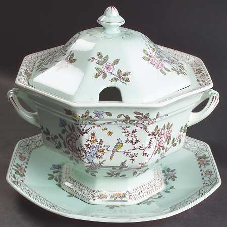 Singapore Bird (Newer Backstamp) Tureen & Lid w/Underplate