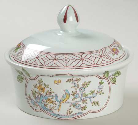 Singapore Bird (Newer Backstamp) Butter Box & Lid