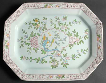 Singapore Bird (Newer Backstamp) 16" Oval Serving Platter by Adams China