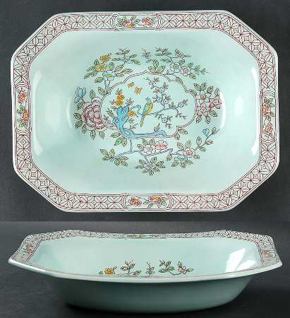 Singapore Bird (Newer Backstamp) 10" Oval Vegetable Bowl