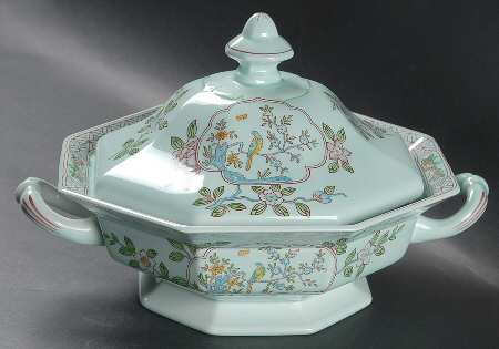 Singapore Bird (Newer Backstamp) Round Covered Vegetable by Adams China