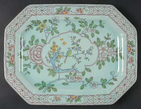 Singapore Bird (Newer Backstamp) 12" Oval Serving Platter
