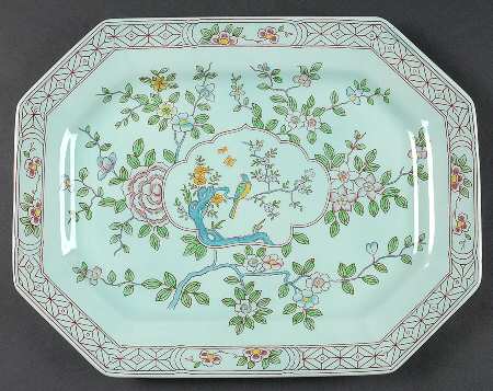 Singapore Bird (Newer Backstamp) 14" Oval Serving Platter