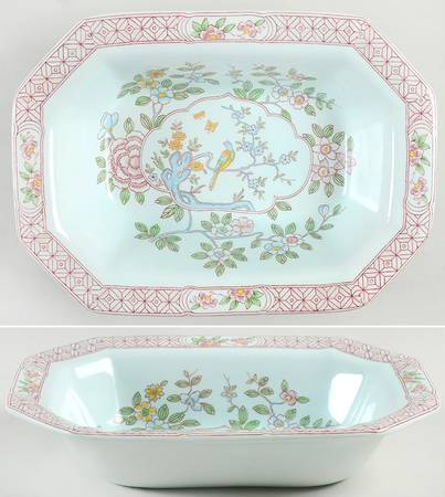 Singapore Bird (Older Backstamp) 9" Oval Vegetable Bowl