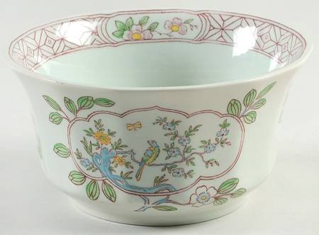 Singapore Bird (Older Backstamp) Cranberry Bowl