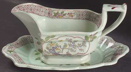 Singapore Bird (Older Backstamp) Gravy Boat & Underplate/Relish