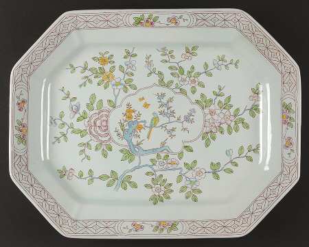 Singapore Bird (Older Backstamp) 15" Oval Serving Platter
