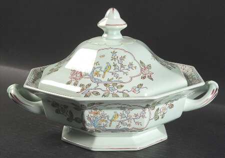 Singapore Bird (Older Backstamp) Round Covered Vegetable by Adams China