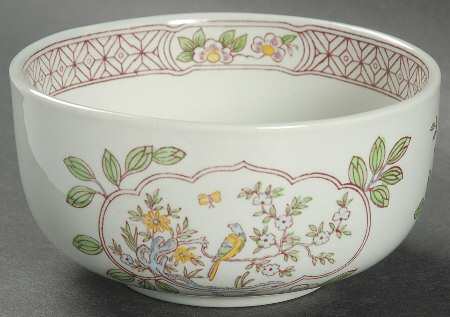 Singapore Bird (Older Backstamp) Cranberry Bowl