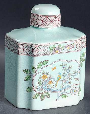 Singapore Bird (Older Backstamp) Tea Caddy & Lid