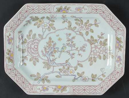 Singapore Bird (Older Backstamp) 11" Oval Serving Platter