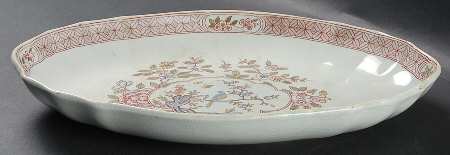 Singapore Bird (Older Backstamp) 11" Shallow Oval Bowl