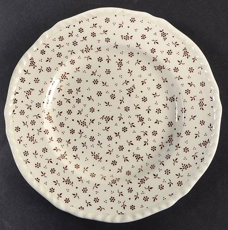 Sprig Brown Salad Plate