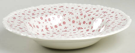 Sprig Pink Rim Soup Bowl