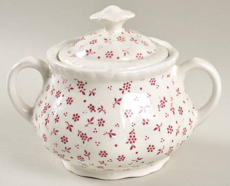 Sprig Pink Sugar Bowl & Lid