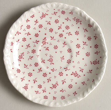Sprig Pink Saucer for Demitasse Cup by Adams China