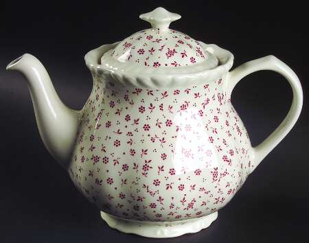 Sprig Pink Teapot & Lid