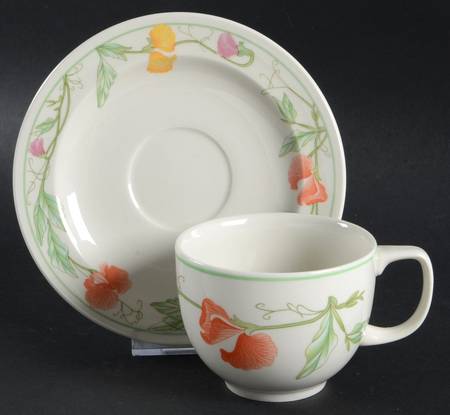 Summer Delight Flat Cup & Saucer Set