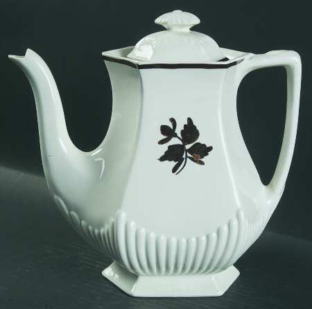 Tea Leaf Copper Coffee Pot & Lid