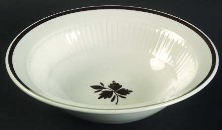 Tea Leaf Copper Rim Cereal Bowl