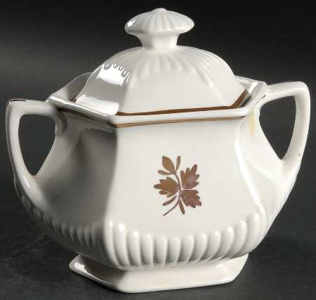 Tea Leaf Copper Sugar Bowl & Lid