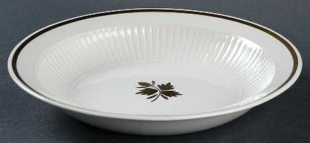 Tea Leaf Copper Rim Soup Bowl