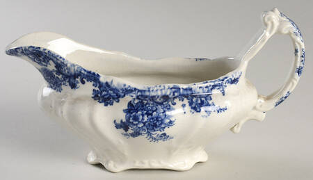 Trellis Blue Gravy Boat