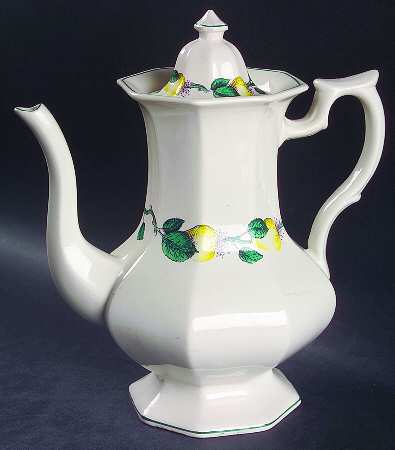 Vermont (Green Trim) Coffee Pot & Lid