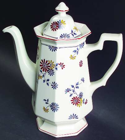 Vermont (Red Trim) Coffee Pot & Lid