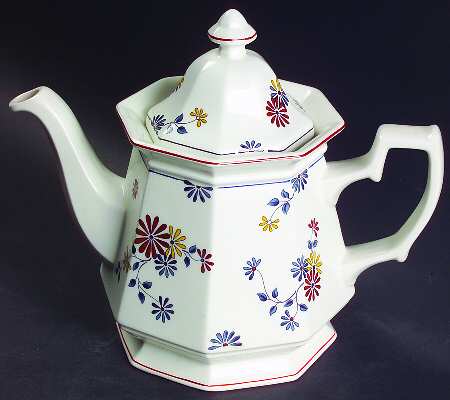 Vermont (Red Trim) Teapot & Lid