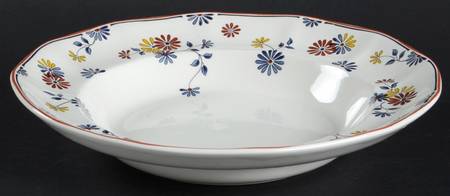 Vermont (Red Trim) Large Rim Soup Bowl