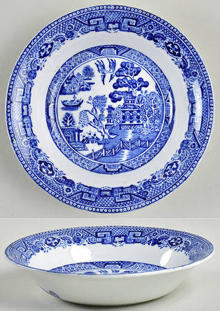 Willow Blue (Smooth, No Trim) Fruit/Dessert (Sauce) Bowl