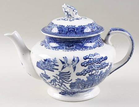 Willow Blue (Smooth, No Trim) Teapot & Lid