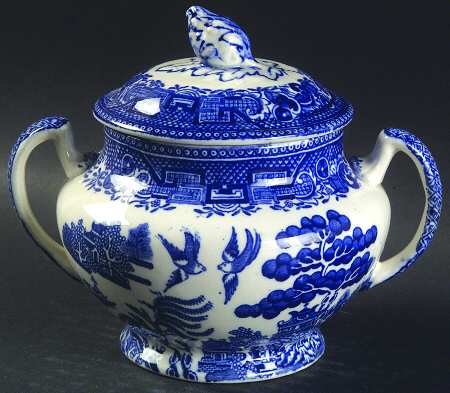 Willow Blue (Smooth, No Trim) Sugar Bowl & Lid