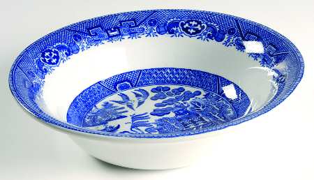 Willow Blue (Smooth, No Trim) 9" Round Vegetable Bowl