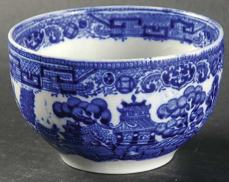 Willow Blue (Smooth, No Trim) Open Sugar Bowl