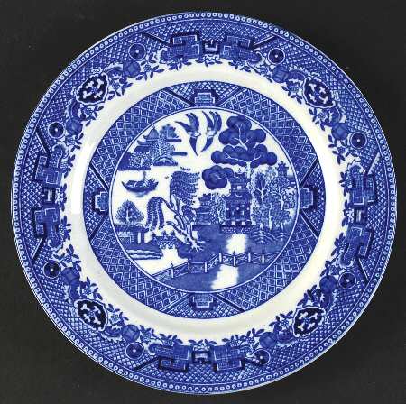 Willow Blue (Smooth, No Trim) Dessert/Pie Plate by Adams China