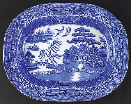 Willow Blue (Smooth, No Trim) 13" Oval Serving Platter