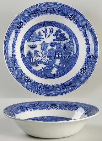 Willow Blue (Smooth, No Trim) 7" Round Vegetable Bowl