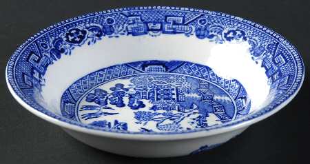 Willow Blue (Smooth, No Trim) Fruit/Dessert (Sauce) Bowl