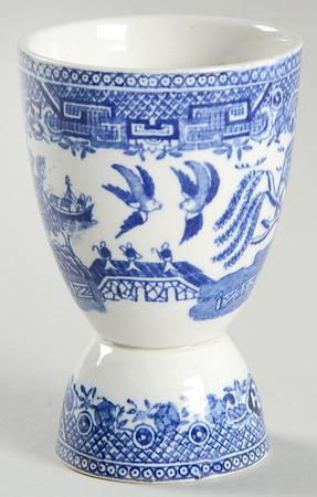 Willow Blue (Smooth, No Trim) Double Egg Cup