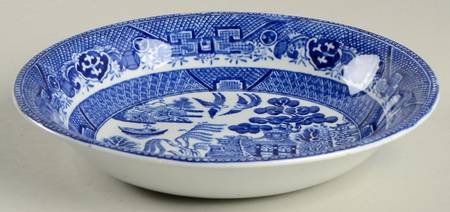 Willow Blue (Smooth, No Trim) Coupe Soup Bowl