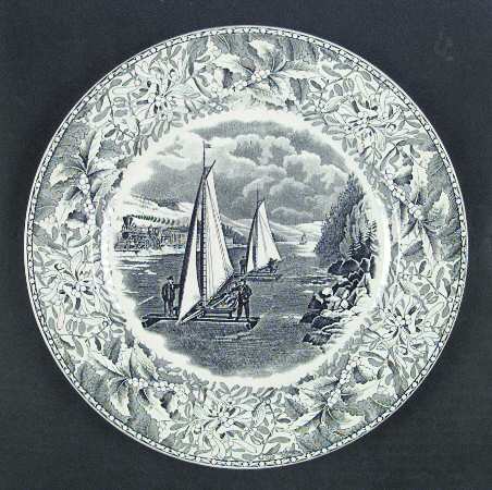 Winter Scenes Black Dinner Plate