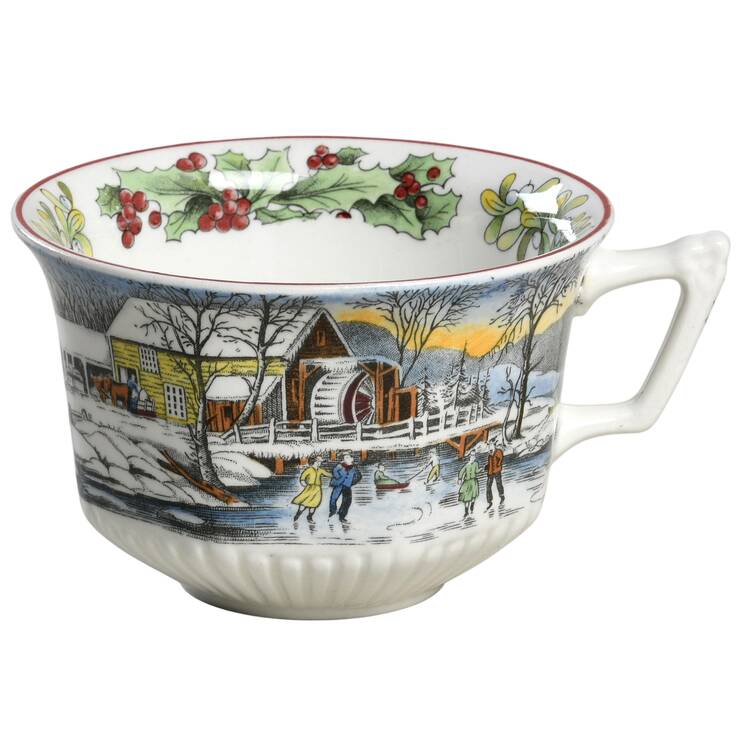 Winter Scenes (Ribbed Center) Flat Cup